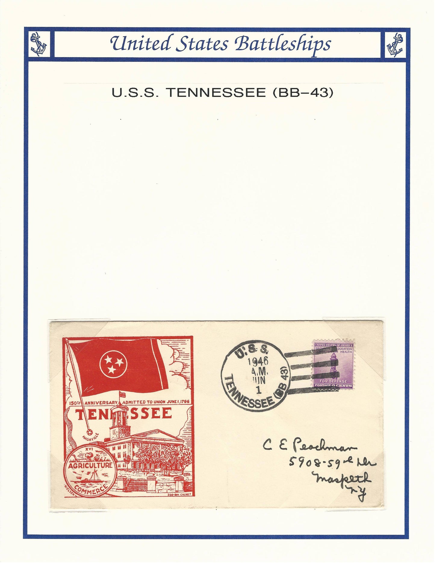 USS Tennessee BB-43