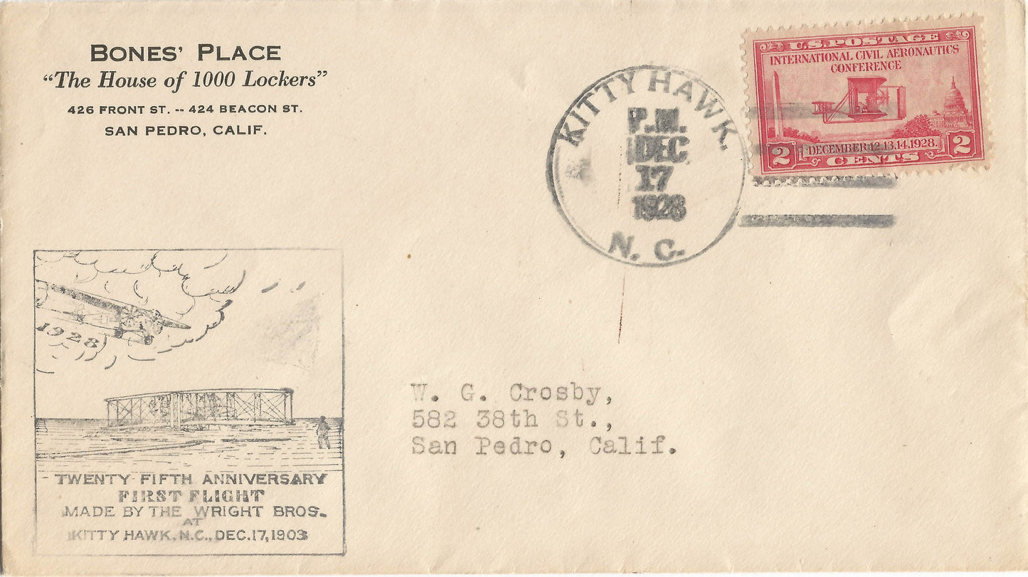 Early Crosby Cachet Cover - Not For Sale