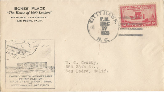 Early Crosby Cachet Cover - Not For Sale