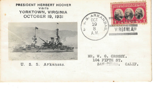 Battle of Yorktown cover Photographic Cachet Cover Crosby Beazell Oct 19 1931