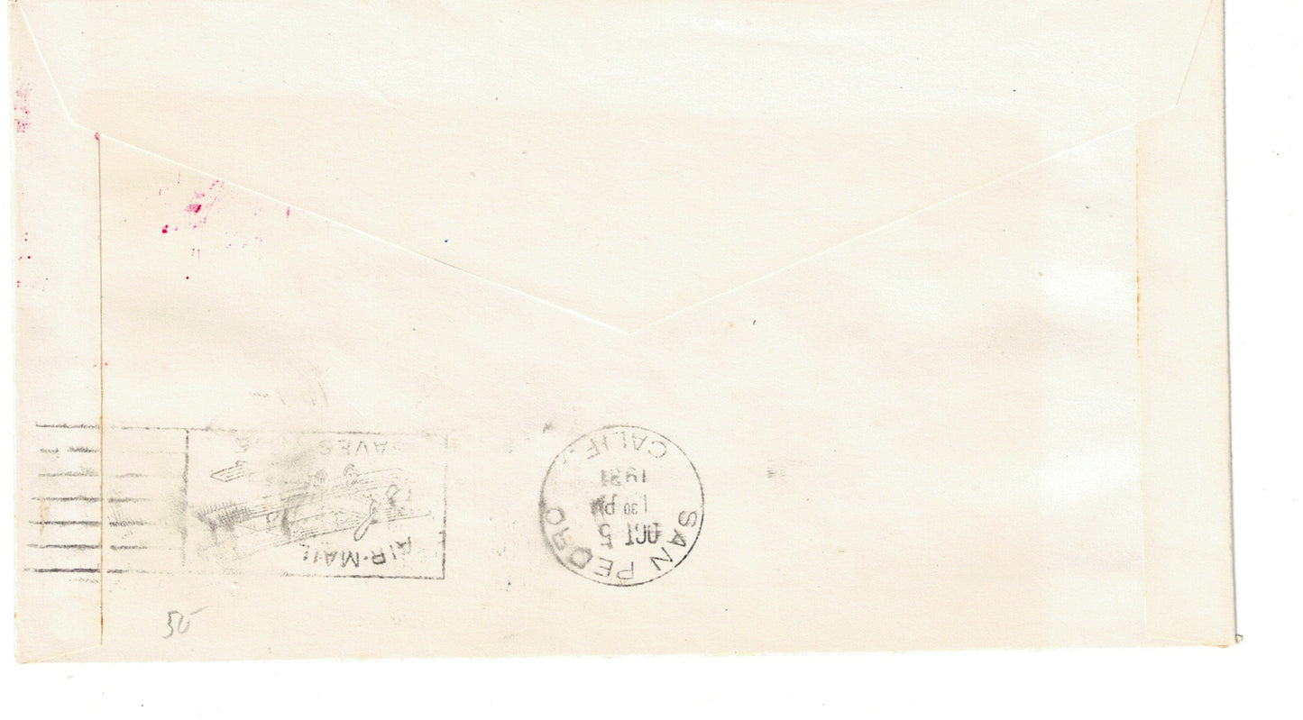 USS Idaho cancel Photographic Cachet Cover Crosby Beazell Sept 13 1931