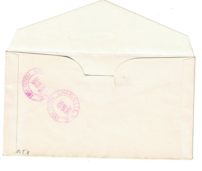 USS Tennessee cancel Photographic Cachet Cover Crosby Beazell Aug 18 1931 with artifact of envelope cutting on back